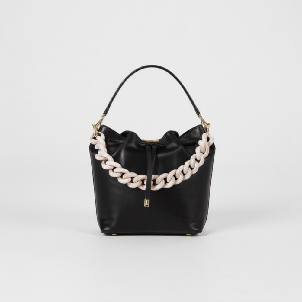Viola Castellani Chic Black and Cream Shoulder Bag